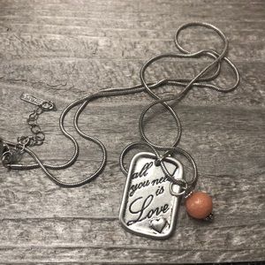 NWT Vantel Pearls ALL YOU NEED IS LOVE Necklace!